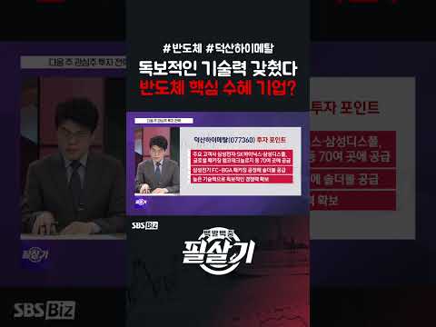 [영상뉴스] [필살기] 독보적인 기술력 갖췄다, 반도체 핵심 수혜 기업?