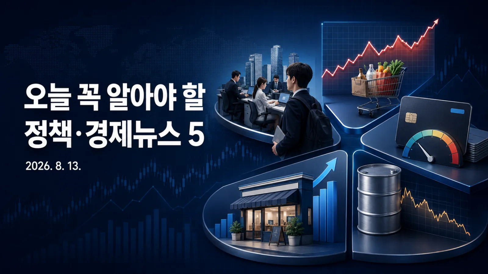 오늘 꼭 알아야 할 정책·경제뉴스 5 | 2026년 8월 13일