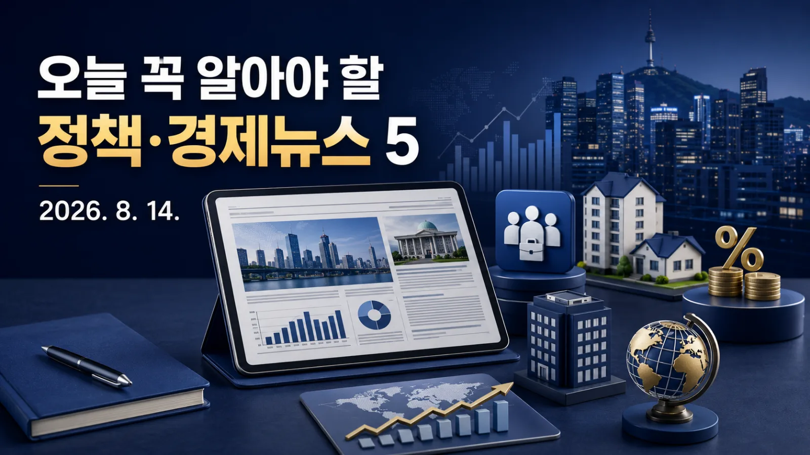 오늘 꼭 알아야 할 정책·경제뉴스 5 | 2026년 8월 14일